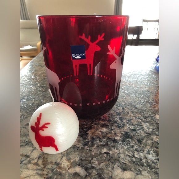 Reindeer Glas Red - Picture 1 of 2